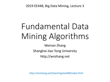 Fundamental Data Mining Algorithms - Wnzhang