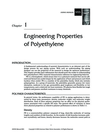 Engineering Properties Of Polyethylene - American Water Works Association