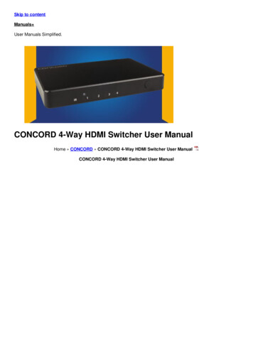 CONCORD 4-Way HDMI Switcher User Manual - Manuals 