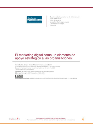 El Marketing Digital Como Un Elemento De Apoyo Estratégico A . - Redalyc