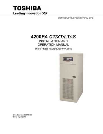 4200FA CT/XT/LT/-S - Ptsups 