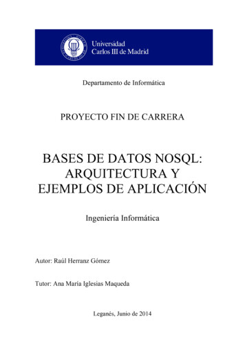 Bases De Datos Nosql: Arquitectura Y Ejemplos De Aplicación - Core