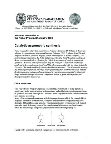 Catalytic Asymmetric Synthesis - Department Of Chemistry