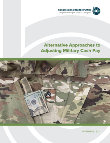 Alternative Apporaches To Adjusting Military Cash Pay