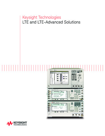 LTE And LTE-Advanced Solutions - Keysight