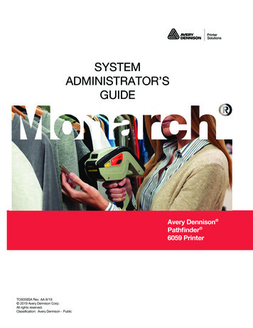 SYSTEM ADMINISTRATOR'S GUIDE - Avery Dennison