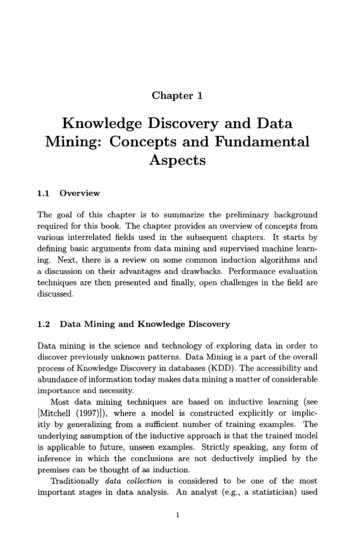 Knowledge Discovery And Data Mining: Concepts And Fundamental Aspects - Kau