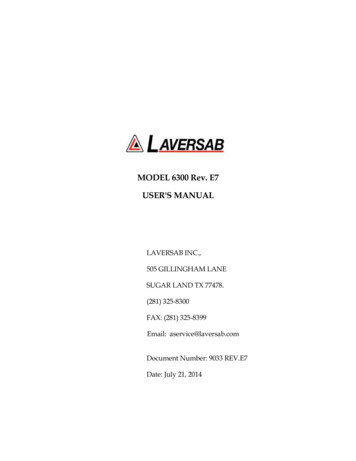 6300 Rev E7 Manual - Laversab Inc.