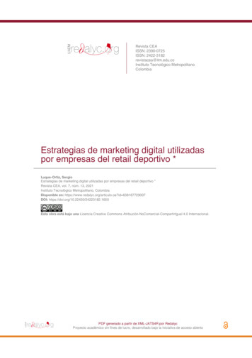 Estrategias De Marketing Digital Utilizadas Por Empresas Del . - Redalyc