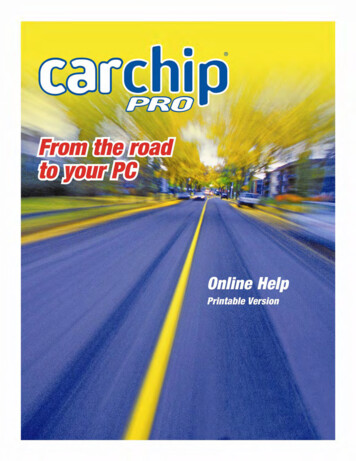 CarChip Online Help Printable Version - Cole-Parmer
