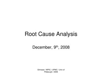 Root Cause Analysis - NASMHPD