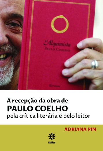 A Recepção Da Obra De PAULO COELHO
