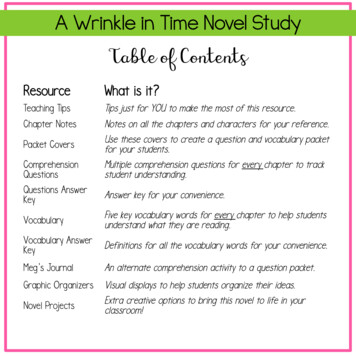 A Wrinkle In Time Novel Study - Thecolorfulapple 