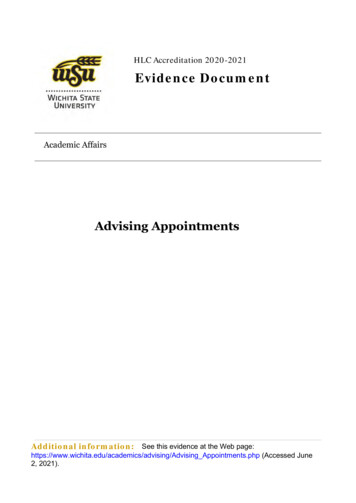 HLC Accreditation 2020-2021 Evidence Document - Soar.wichita.edu