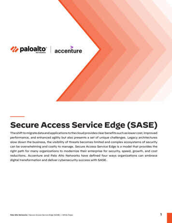 Secure Access Service Edge (SASE) - Palo Alto Networks