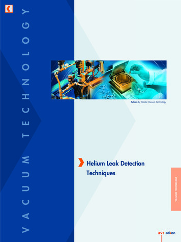 Helium Leak Detection Techniques - Paul Scherrer Institut (PSI)