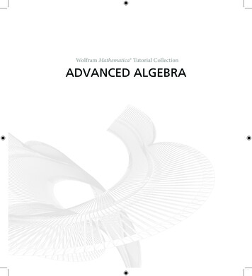 Mathematica Tutorial: Advanced Algebra - Wolfram