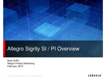 Allegro Sigrity SI / PI Overview - Parallel Systems