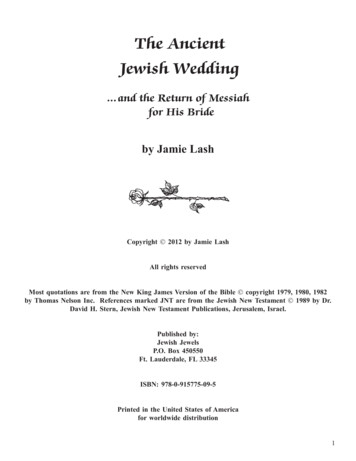 The Ancient Jewish Wedding - Jewish Jewels