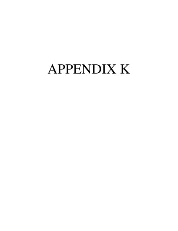 APPENDIX K - City Of Lacey