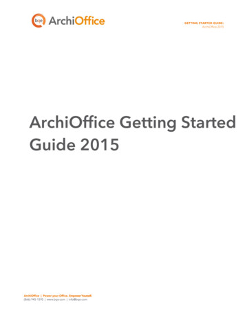 ArchiOffice Getting Started Guide 2015 - BQE Software