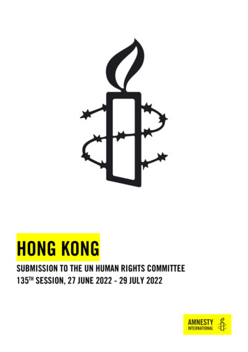 HONG KONG - Amnesty International