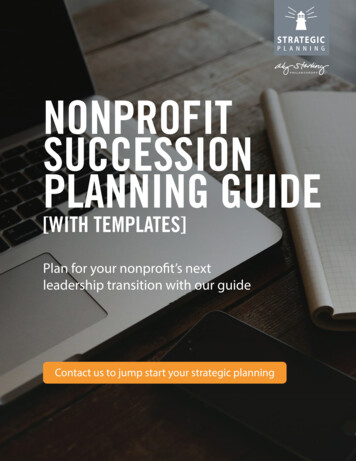 NONPROFIT SUCCESSION PLANNING GUIDE - Alysterling 