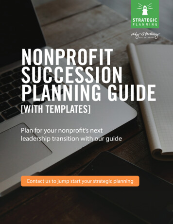 NONPROFIT SUCCESSION PLANNING GUIDE - Aly Sterling Philanthropy