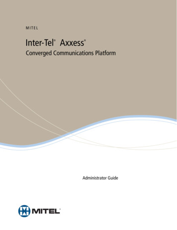 Inter-Tel Axxess Administrator Guide - CMS: Comm