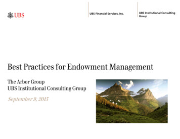 The Arbor Group UBS Institutional Consulting Group September 9, 2013 - DCNA