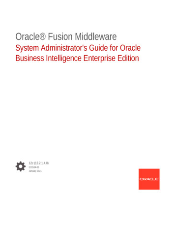Oracle Fusion Middleware Business Intelligence Enterprise Edition