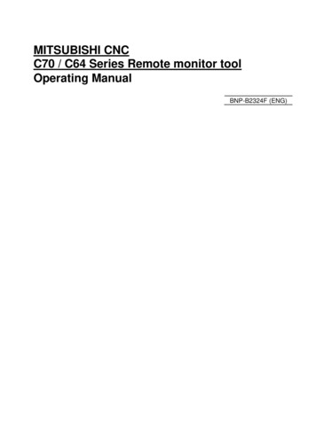 Remote Monitor Tool Operating Manual - 三菱電機 オフィシャル .