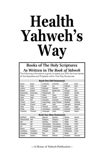 Health Yahweh's Way