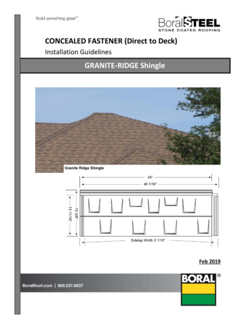 CONCEALED FASTENER (Direct To Deck) - Boral Roof