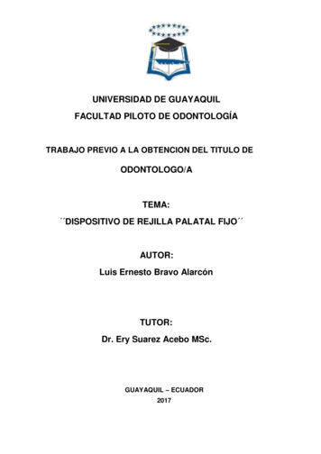 Universidad De Guayaquil Facultad Piloto De Odontología - Ug