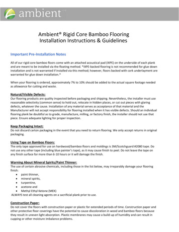 Ambient Rigid Core Bamboo Flooring Installation Instructions & Guidelines