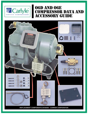 O6d And O6e Compressor Data And Accessory Guide