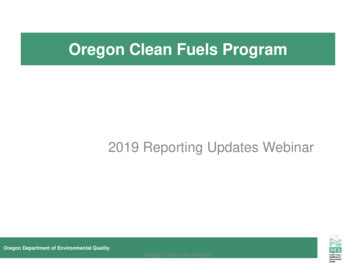 Oregon Clean Fuels Program