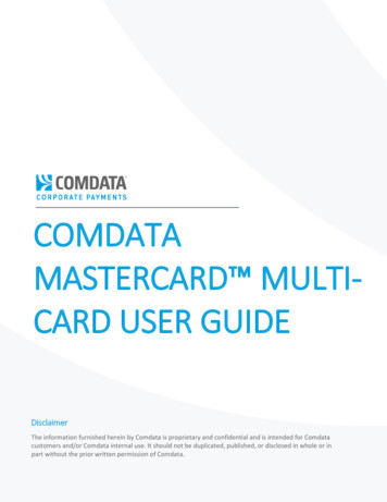 Comdata Mastercard Multi-Card User Guide - Comdata Resource Center