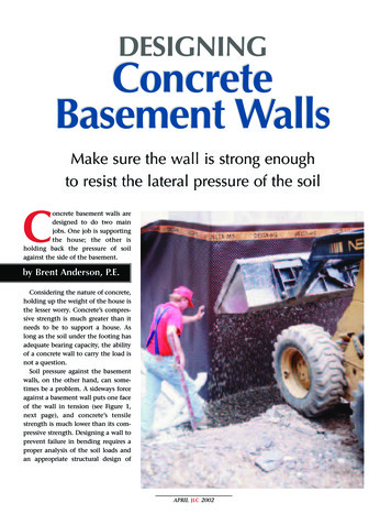 DESIGNING Concrete Basement Walls - Webs