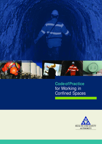 Code Of Practice For Working In Confined Spaces - Health And Safety .