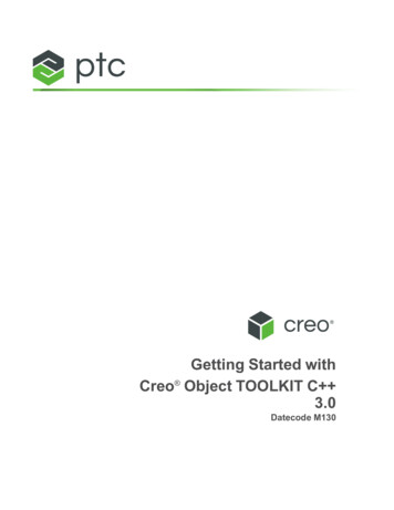 Getting Started With Creo Object TOOLKIT C 3