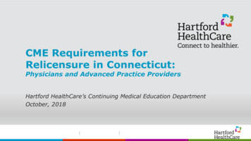 CME Requirements For Relicensure In Connecticut