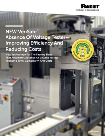VeriSafe Absence Of Voltage Tester: Improving Efficiency And . - Panduit