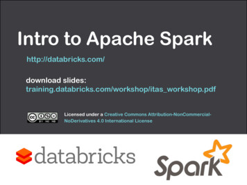Intro To Apache Spark - GitHub Pages