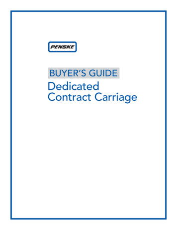 BUYER'S GUIDE Dedicated Contract Carriage