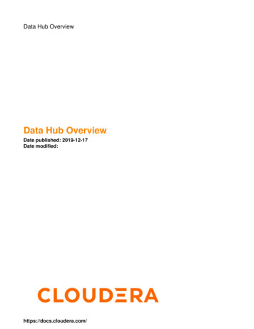 Data Hub Overview - Cloudera