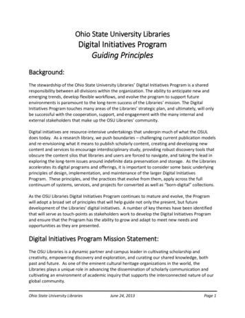 Ohio State University Libraries Digital Initiatives Guiding Principles .