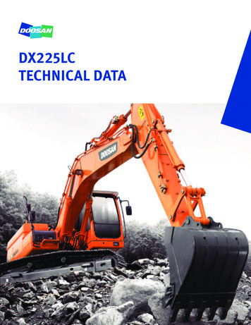 Doosan Infracore Construction Equipment DX225LC TECHNICAL DATA