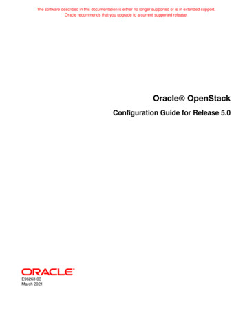 Oracle OpenStack - Configuration Guide For Release 5